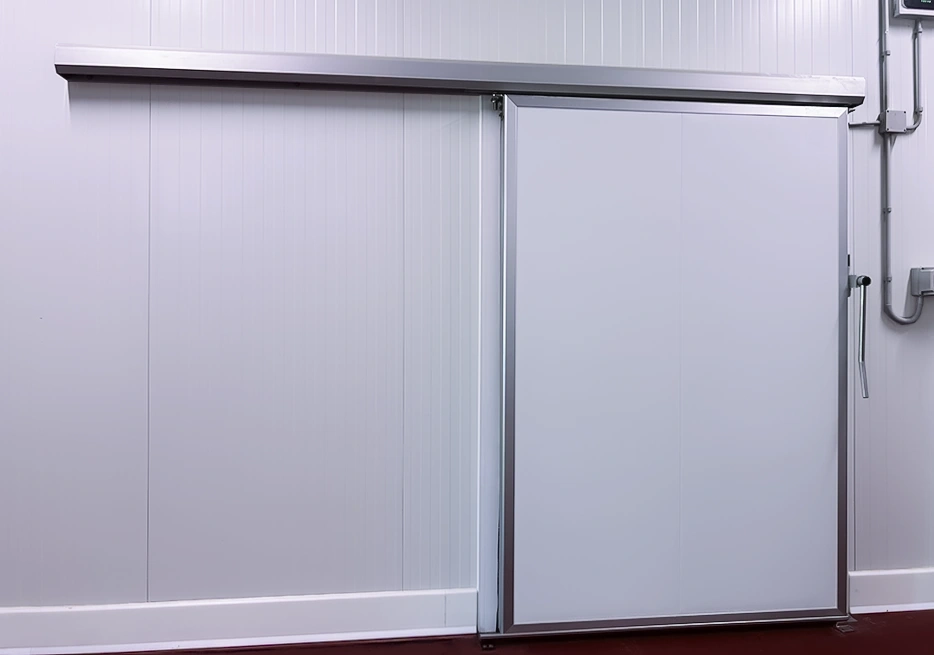 Puerta Corredera instalada en industria cárnica